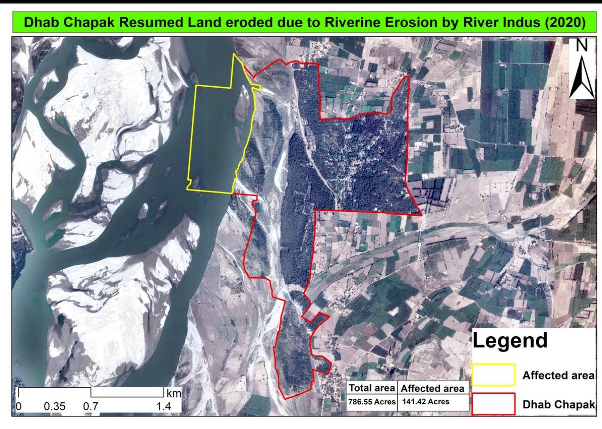FaisalAminKhan's tweet photo. Nature has low cost solutions for everything only if we have the vision, will & patience.
Along the banks of Indus River in DIKHAN, soil erosion was eating up prime agricultural lands & endangering multiple villages every year, which needed billions of rupees in funds for flood protection (a sum we didn’t have).
So turning towards nature, a massive plantation was started via local communities & inaugurated by Imran Khan sb personally as one of Billion Trees Tsunami Project’s 1st major plantation in 2015.
Satellite images from 2005 till 2025 show the successful results, which saved billions of taxpayers money as well.