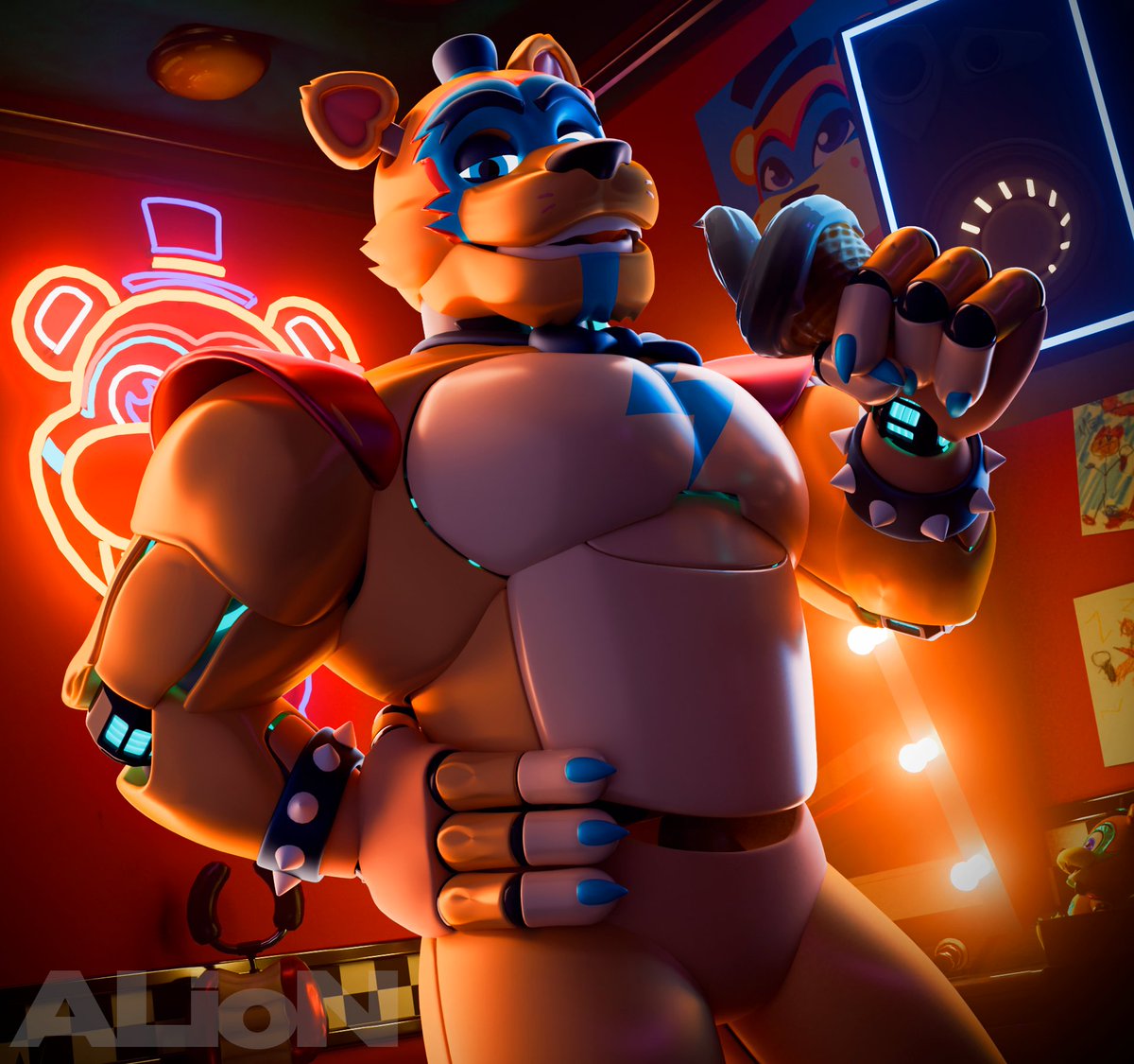 _ALioNYuS_'s tweet photo. AAA, I saw Freddy eating ice cream, I'm shocked 0_0

The render is too awesome with this model :3

#Freddy #Fnaf #fnafart #glamrockfreddy https://t.co/tY3xo1RHoO