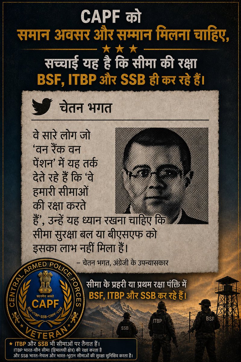 aiepmpa1995's tweet photo. CAPF को समान अवसर और सम्मान मिलना चाहिए। https://t.co/rWVBm3iQ0V