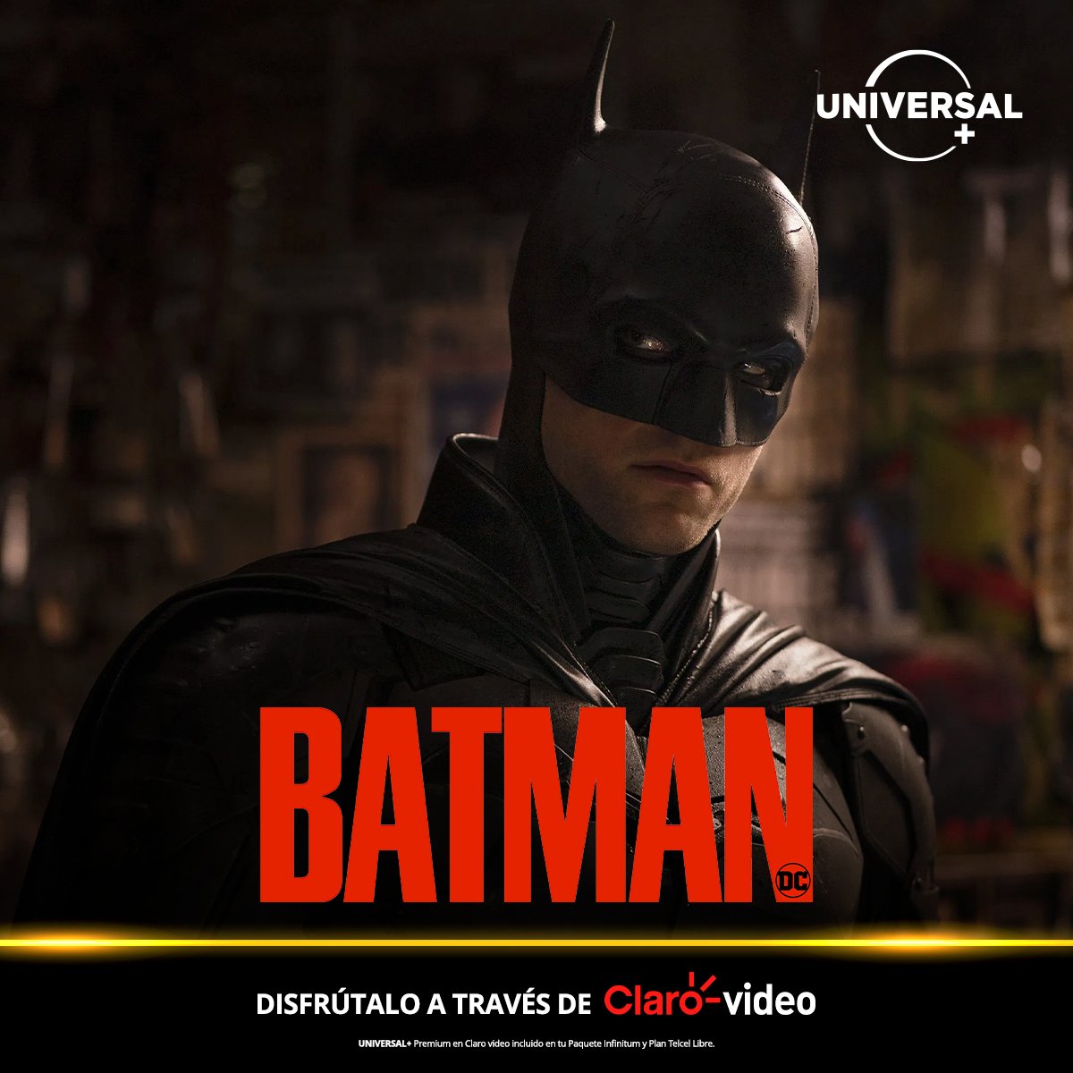 ClaroVideoMx's tweet photo. ¿Quién se esconde entre las sombras? 👤 🦇 𝗥𝗼𝗯𝗲𝗿𝘁 𝗣𝗮𝘁𝘁𝗶𝗻𝘀𝗼𝗻 es 𝗕𝗮𝘁𝗺𝗮𝗻, ¡vela por #UniversalPlusEnClarovideo! 🌃 🔥  https://t.co/asl67JYAkI    #UniversalPlus   

👉 UNIVERSAL+ en Claro video, incluido en tu Paquete Infinitum y Plan Telcel Libre 👈 https://t.co/6dC10YnEJV