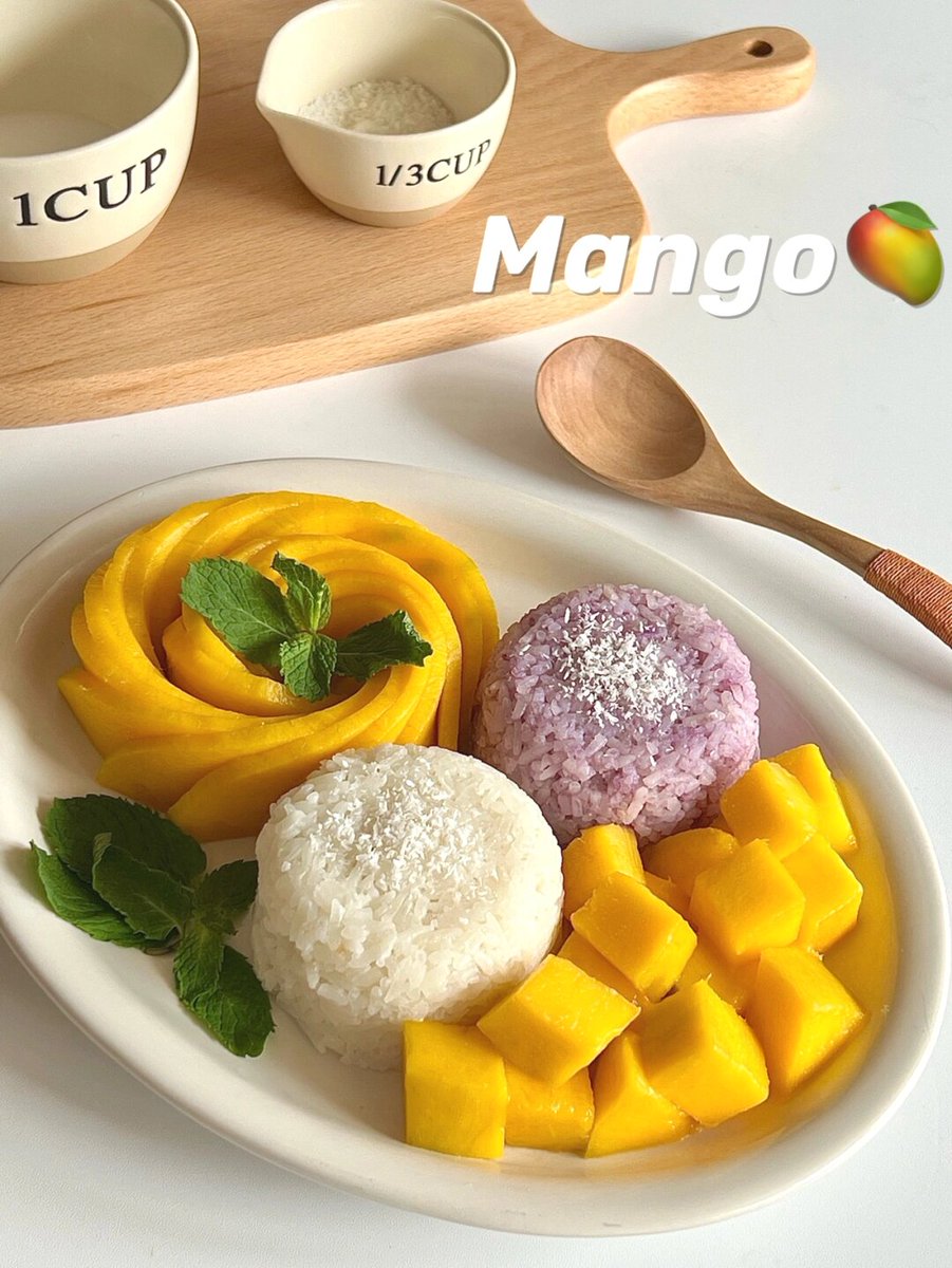 Shanboyd1289's tweet photo. [Late-night snack win: Creamy mango sticky rice that’s sweet, sticky, and hits exactly right! ]， https://t.co/3WvX3Epc2c