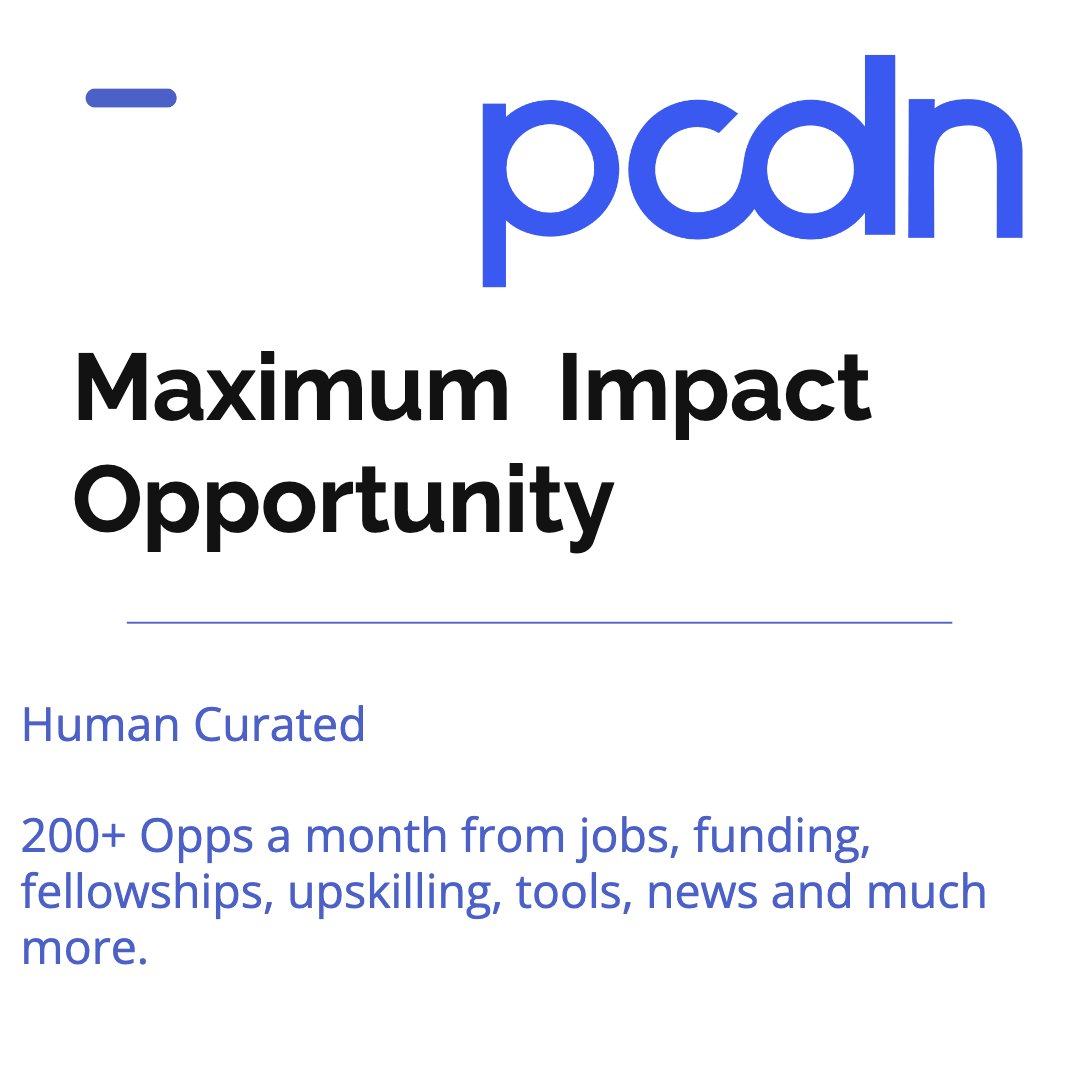 pcdnetwork's tweet photo. How we keep our daily Career Digest AWESOME Every opp is human curated: We check each one: Relevance to social impact work Credibility of the organization A clear next step for applicants That applies to jobs, fellowships, funding calls, trainings, and events. The goal is simple: https://t.co/mPxQ4s3bVj