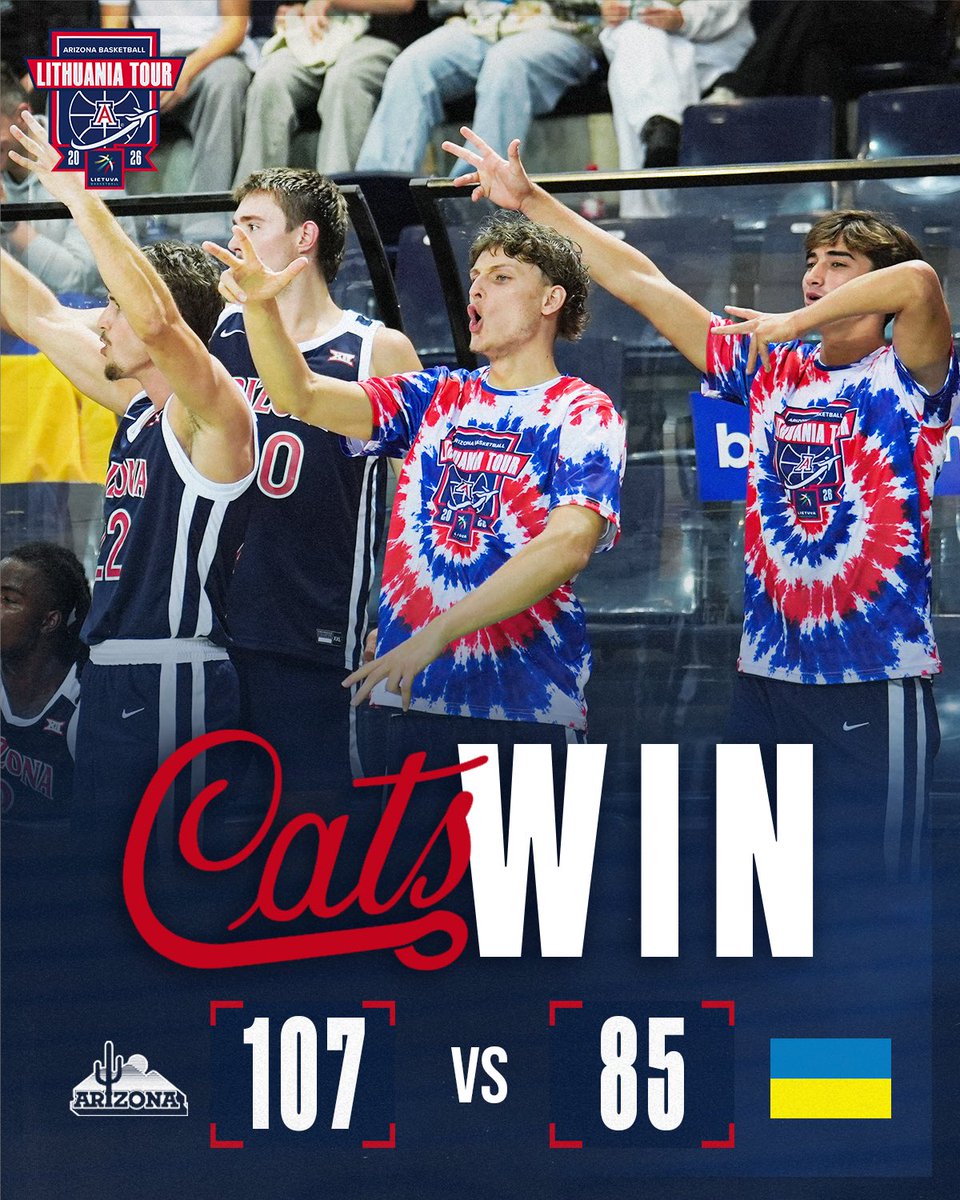ArizonaMBB's tweet photo. International Dub https://t.co/UMbHvz10Mf