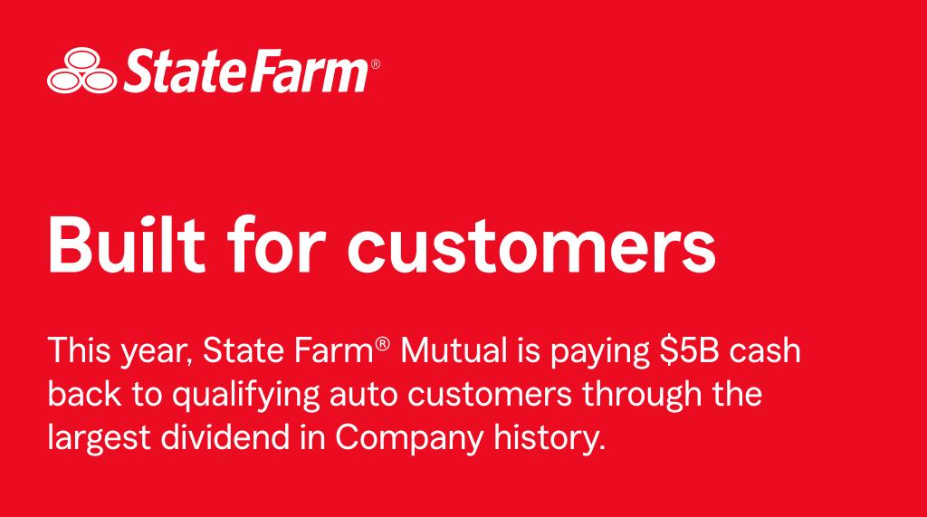 AgentZiance's tweet photo. When you’re a policyholder of State Farm Mutual, you’re a member of the company. As a direct value to customers, State Farm Mutual is providing $5B in a one-time dividend to qualifying customers. Contact my office or check out the link to learn more.

https://t.co/33wdEq7Wp4 https://t.co/CI5NrrmLrj