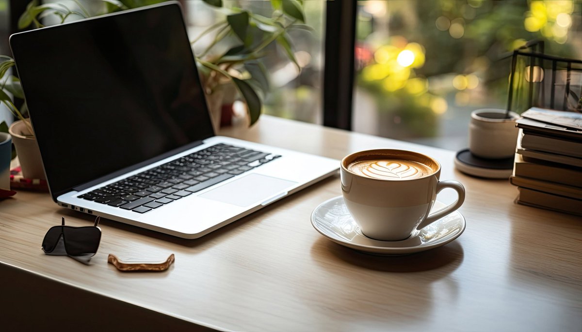 Kingl10's tweet photo. [Mid-week slump = my desk + 10-min cat nap + half-empty coffee … perfect balance of work and not-working. Who’s with me]， https://t.co/5ObTyZQwOM