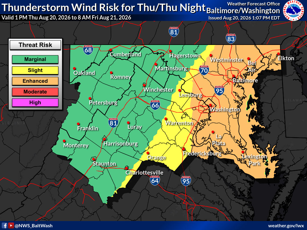 PotomacLocal's tweet photo. Severe Storms Bring Damaging Winds, Tornado Risk This Afternoon https://t.co/o3ZOc9S0vJ https://t.co/4R9OfpiNmp