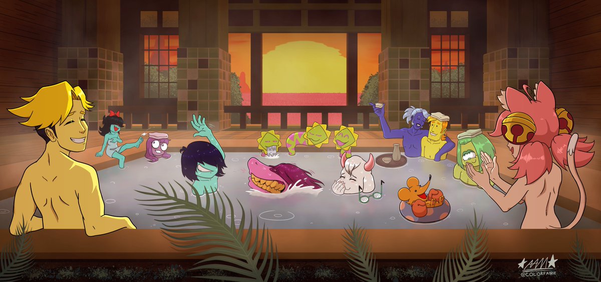 ColorFairie's tweet photo. Onsen #deltarune #deltarunechapter5 #deltarunefanart https://t.co/gTYpIWjq2R