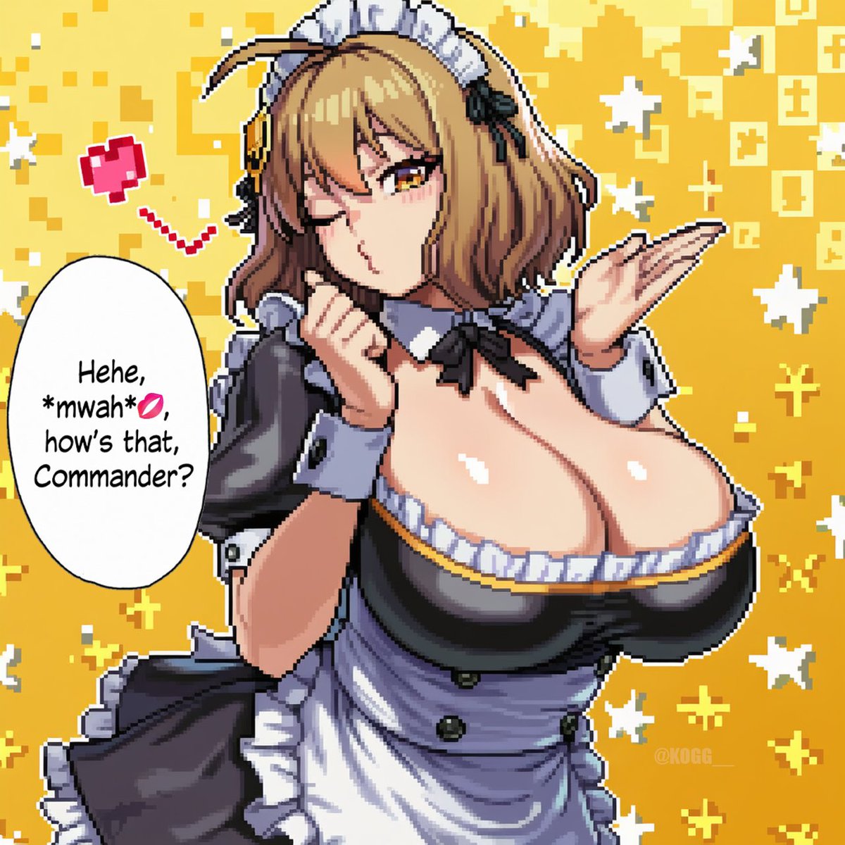 KOGG__'s tweet photo. Anis's maid training is going well. https://t.co/HY3VyHfBih