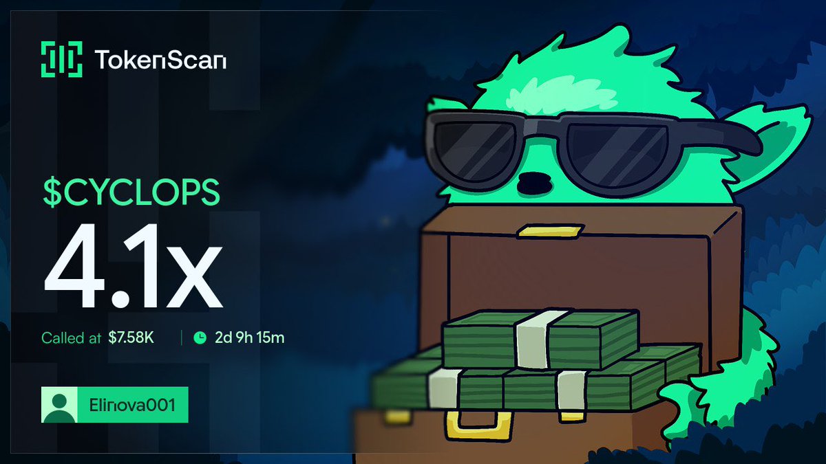 eli_nova001's tweet photo. 4.1X today on $CYCLOPS 🐂🔥

Called at $7.58K MC 📈

Another W for the Dome 🏟️

Join: https://t.co/jCfQjCmGKE
Slowing growing 📊 @W3bstax @ogfesco @100xgemfinder @Xerxasloe https://t.co/wdPwi42UrF