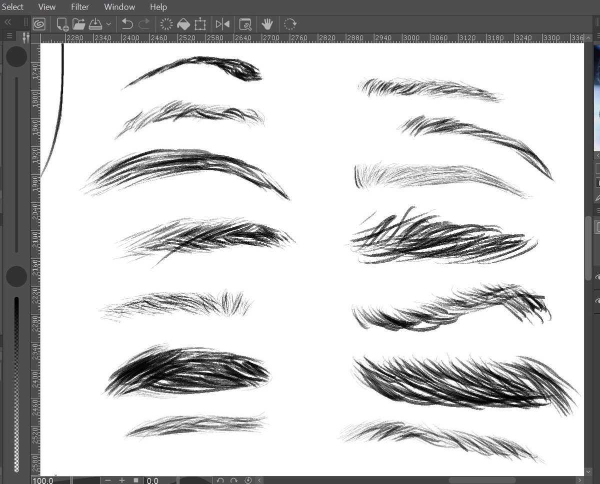 monochroustic's tweet photo. loving this new cool brush i ended up sketching eyebrows to test it👁️👄👁️✨ https://t.co/fknLHPV5d5