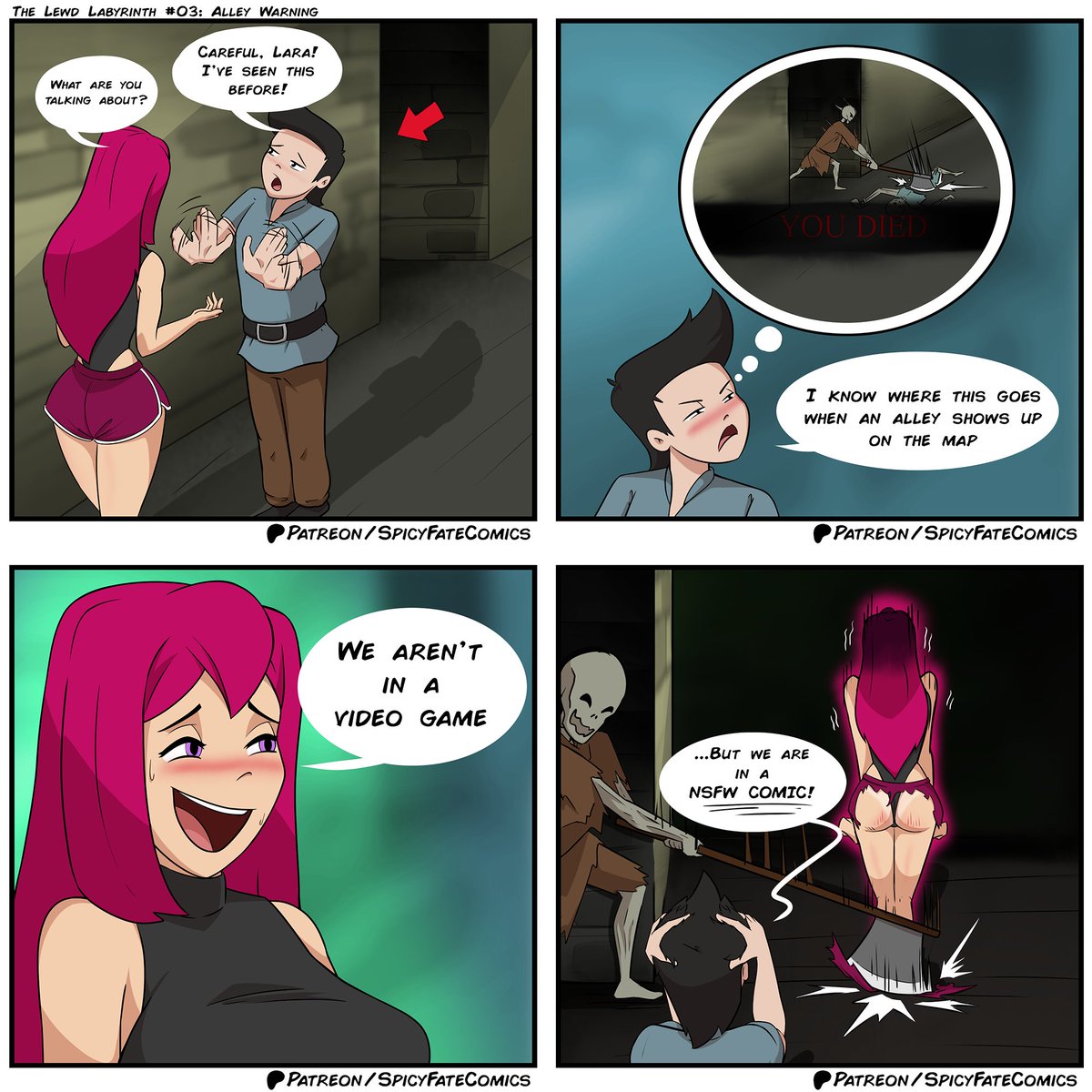 SpicyFateComics's tweet photo. Alley Warning! 
#Comics #webcomic #art https://t.co/yULsbTrFWc