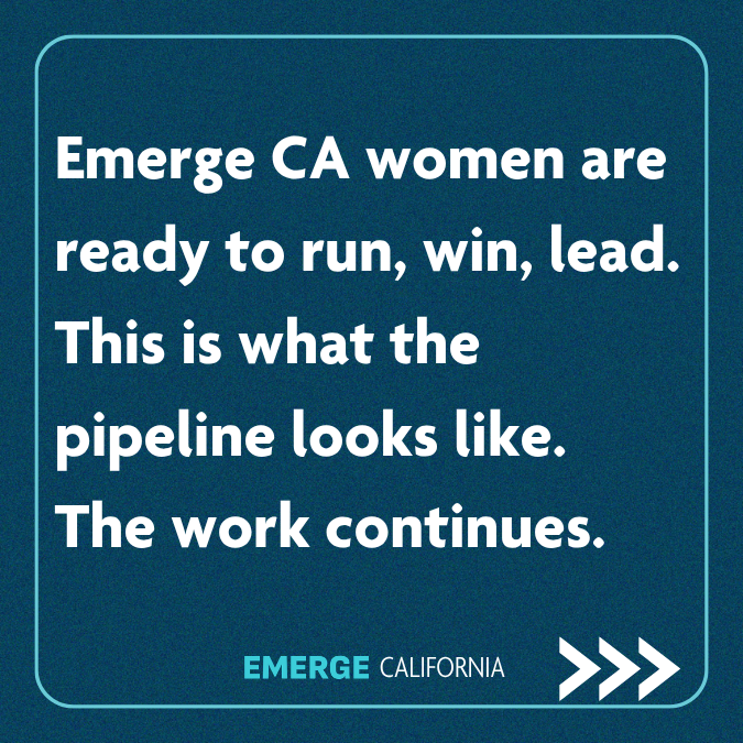 EmergeCA's tweet photo. 3/3 For nearly 25 years, Emerge California has been preparing women to run, win, and lead. The work continues.

Are you next? https://t.co/F4K6wxgaDP https://t.co/X8jlHEv9wu