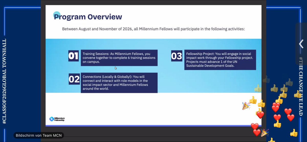 plaststories's tweet photo. I’m excited to share that I’ve been selected for the @MCNpartners Class of 2026!

Really glad to have joined today’s Global Town Hall and been part of this experience with Fellows from around the world.

Looking forward to what’s ahead!

@ImpactUN #MillenniumFellowship https://t.co/Y0SMWeuYVE