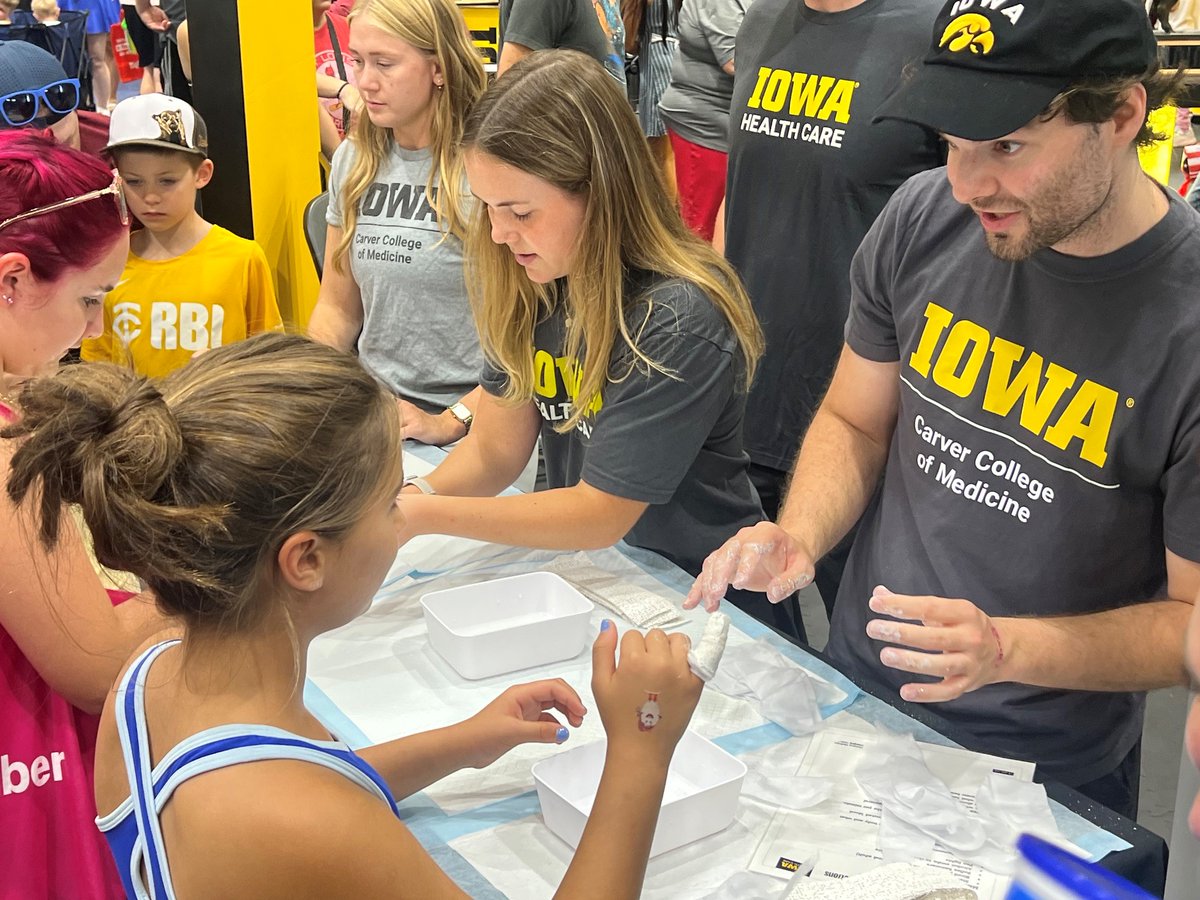 IowaMed's tweet photo. Our medical students are sparking curiosity at the @IowaStateFair! 🧠💥 https://t.co/Kx38ToV7VM