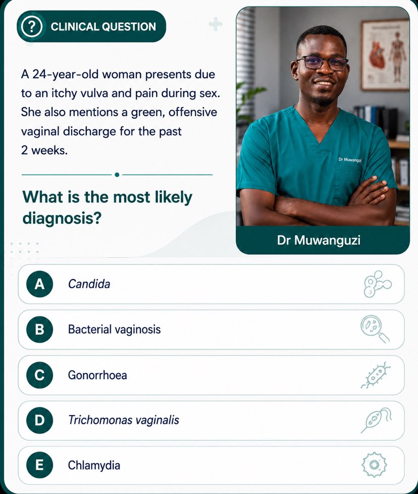 muwanguzishadr1's tweet photo. Attempt before checking for the answer (attached down)
#mrcp #usmle #plab #internalmedicine https://t.co/Xj0V3bJuuj