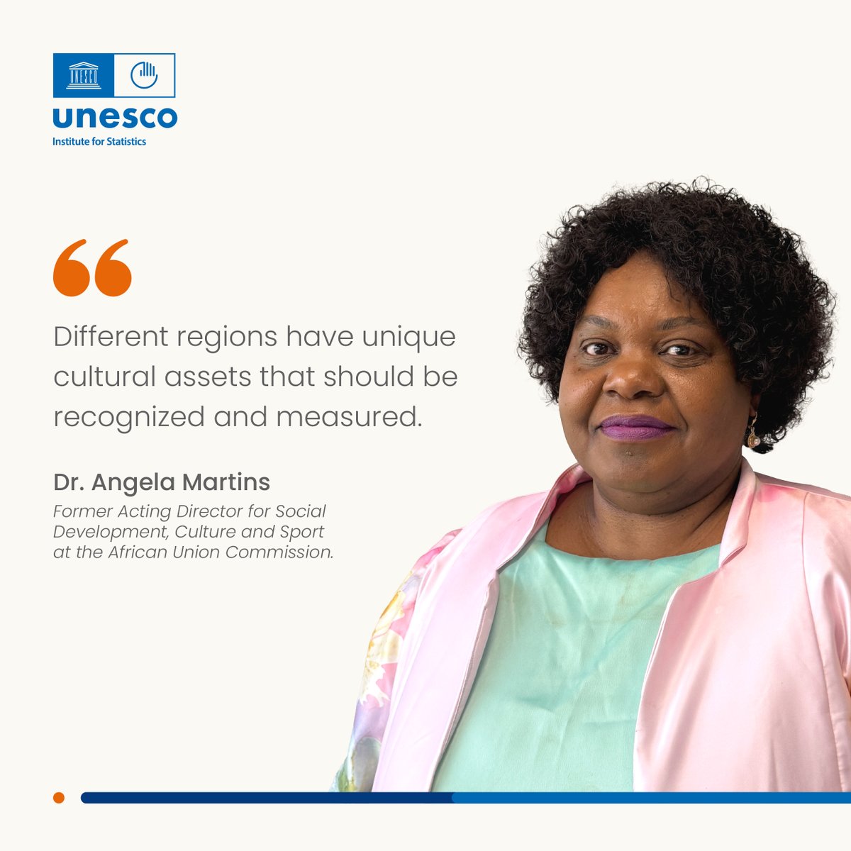 UNESCOstat's tweet photo. Culture is more than creativity. It’s jobs, opportunity and social cohesion.

So how do we measure the contribution of #Africa’s cultural & creative industries?

Dr. Angela Martins shares insights on building indicators that capture Africa’s diversity while enabling global comparisons.

👉 Read the interview: https://t.co/VQIiMgfcDB

#CulturalStatistics #UNESCO #AfricanUnion