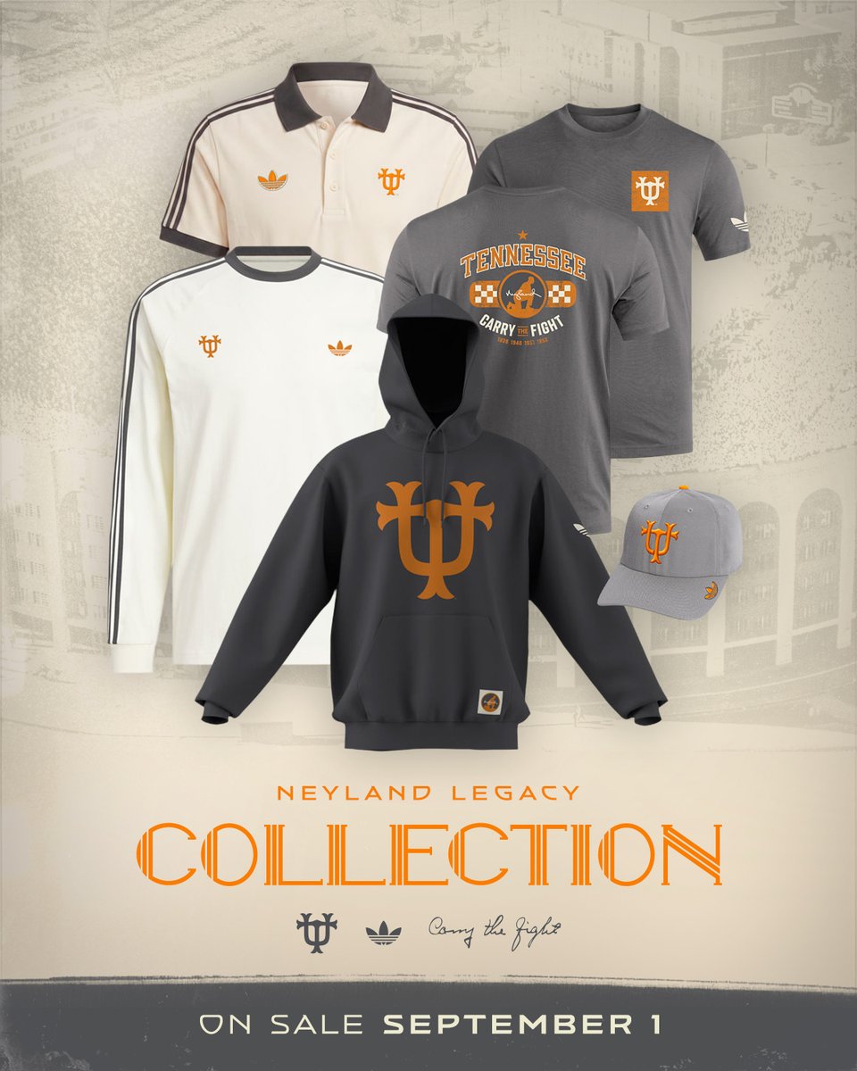 Vol_Sports's tweet photo. The @adidas Neyland Legacy merch collection goes on sale Sept. 1. https://t.co/Kd72KeG8E8