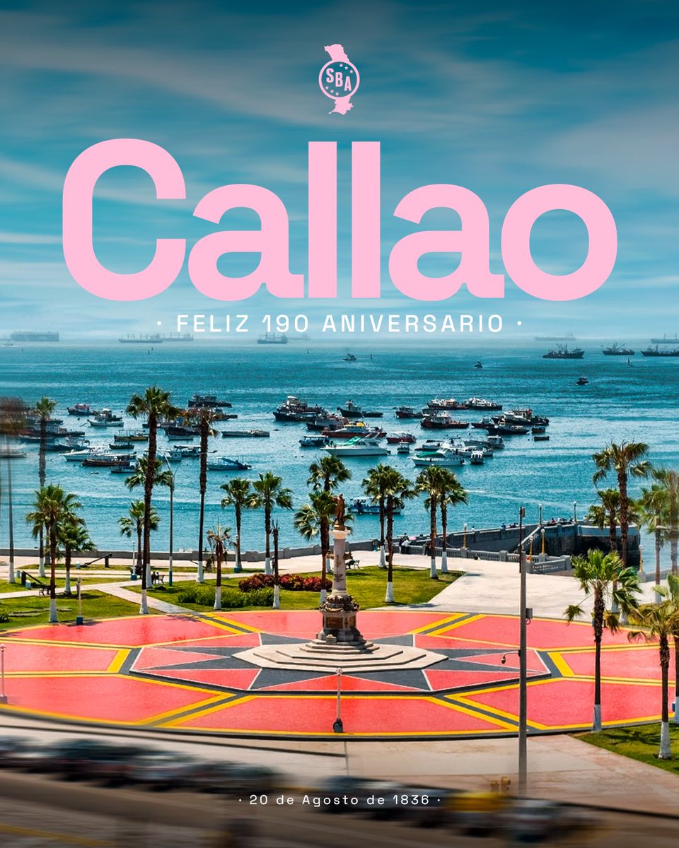 sportboys's tweet photo. 🎉 ¡FELICES 190 AÑOS, CALLAO! ⚓️

Hoy celebramos a nuestra querida Provincia Constitucional del Callao. 🩷

Un abrazo a todos los chalacos y, en especial, a todos los rosados que llevan al Callao en el corazón. 🩷

⚓️ ¡Sport Boys es Callao!

#VamosBoysTodaLaVida https://t.co/Fhp2qqrLO5