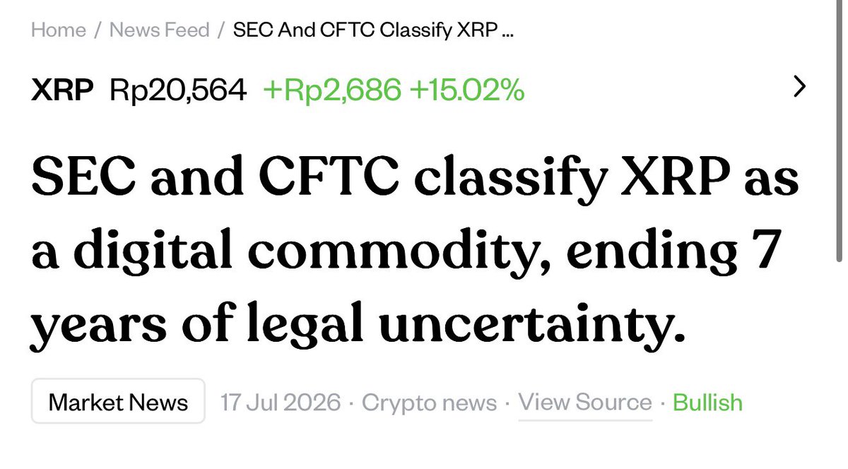 RippleXrpie's tweet photo. 💥BOOM! 

The SEC and CFTC classify ripple:native as a DIGITAL COMMODITY, ending 7 years of legal uncertainty.🔥 https://t.co/unXdvBkrJX