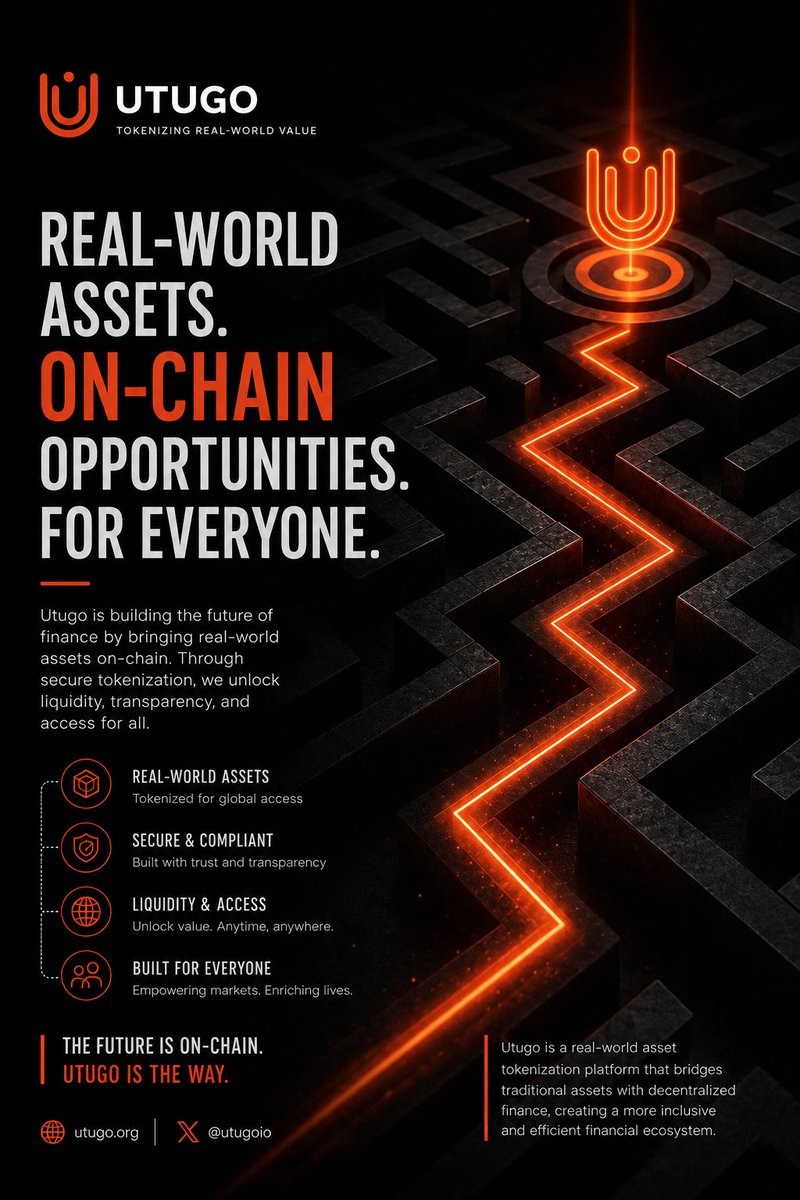utugoio's tweet photo. Real-world assets are moving on-chain. ��

Utugo is building the bridge between traditional value and the decentralized future.

Tokenize. Access. Unlock value.

🌐 https://t.co/b6jkxErcT1 | 𝕏 @utugoio https://t.co/PAVQggjQF1