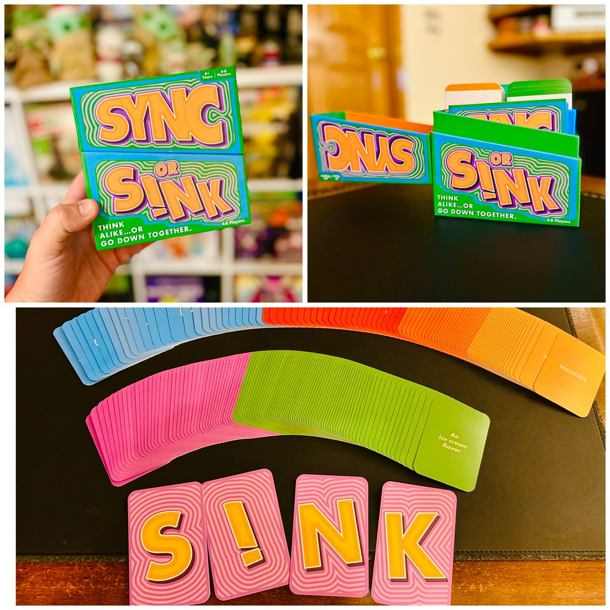 AgileForYou's tweet photo. Got Sync or Sink from Target! Quick rules, fast rounds, big reactions. Best moment was flipping the cards and seeing SINK. If you want something fast, funny, and easy with any group, this one delivers. #tryadeal #familygames #familygamenight #syncorsink https://t.co/YQokUqsJpv