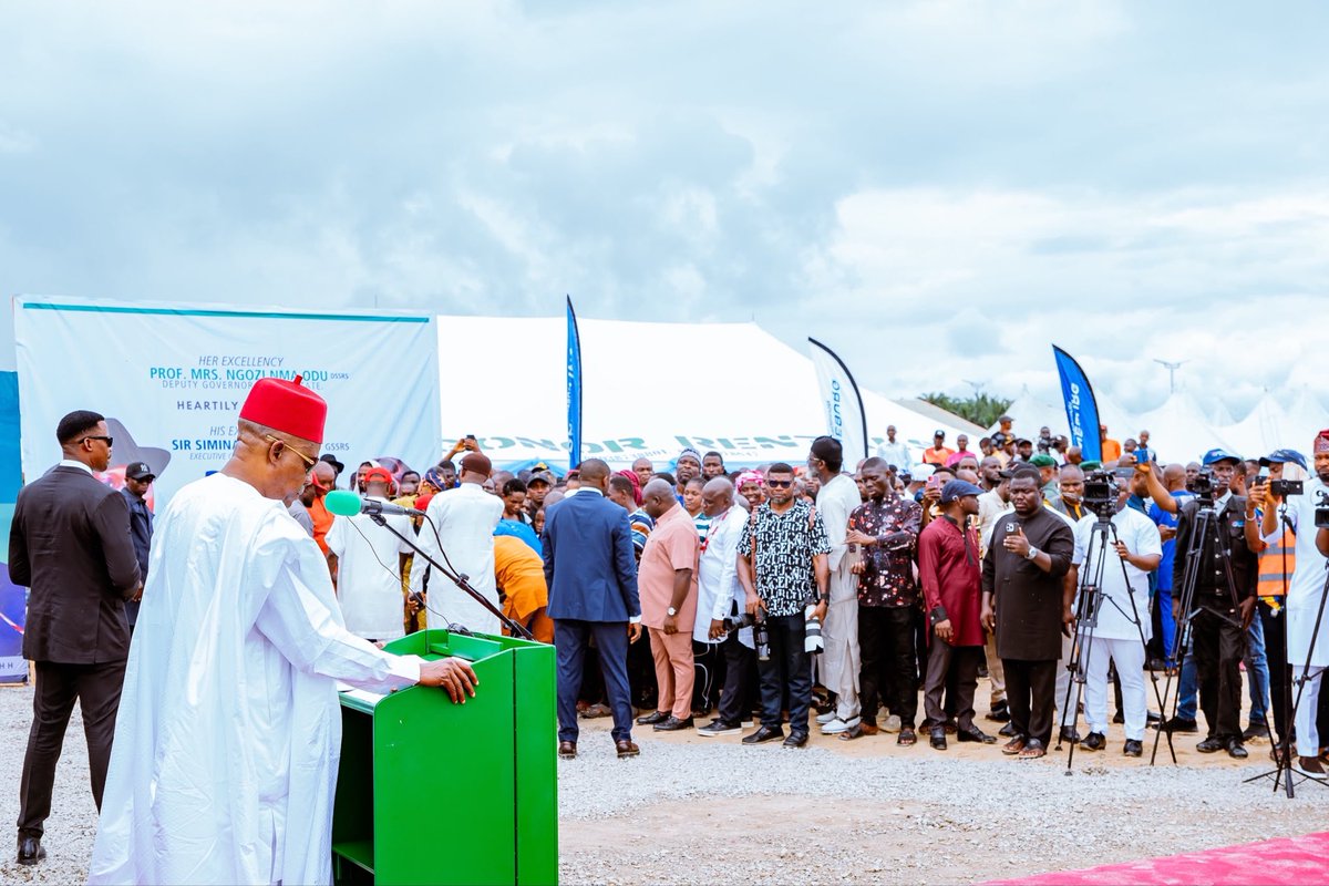 officialSKSM's tweet photo. The Vice President, Senator @KashimSM, has said the administration of President @officialABAT is deliberately spreading infrastructure and economic opportunities beyond major cities to reduce congestion, expand jobs and promote balanced national development across Nigeria.

This, he noted, is driven by the administration’s conviction that such state-driven projects are consistent with the Renewed Hope Agenda’s push to expand security, welfare and economic opportunity beyond the centre.

Senator @KashimSM stated this on Thursday while inaugurating the Elele-Umudioga-Egbeda-Ubimini-Akpabu-Ikiri-Omoku Dual Carriageway in Rivers State on behalf of President @officialABAT.

The 33.5-kilometre road runs through Ikwerre, Emohua and Ogba/Egbema/Ndoni local government areas of the state, connects communities along an important agricultural, commercial and oil and gas corridor leading towards Omoku, widely regarded as the state’s “Gas City.”

“A nation becomes congested when opportunity is congested. People move because roads, markets, jobs and services have not moved far enough towards them,” the Vice President stated.

He said roads are among the most democratic instruments of development, noting that they connect farmers to markets, workers to jobs, students to schools and patients to healthcare.