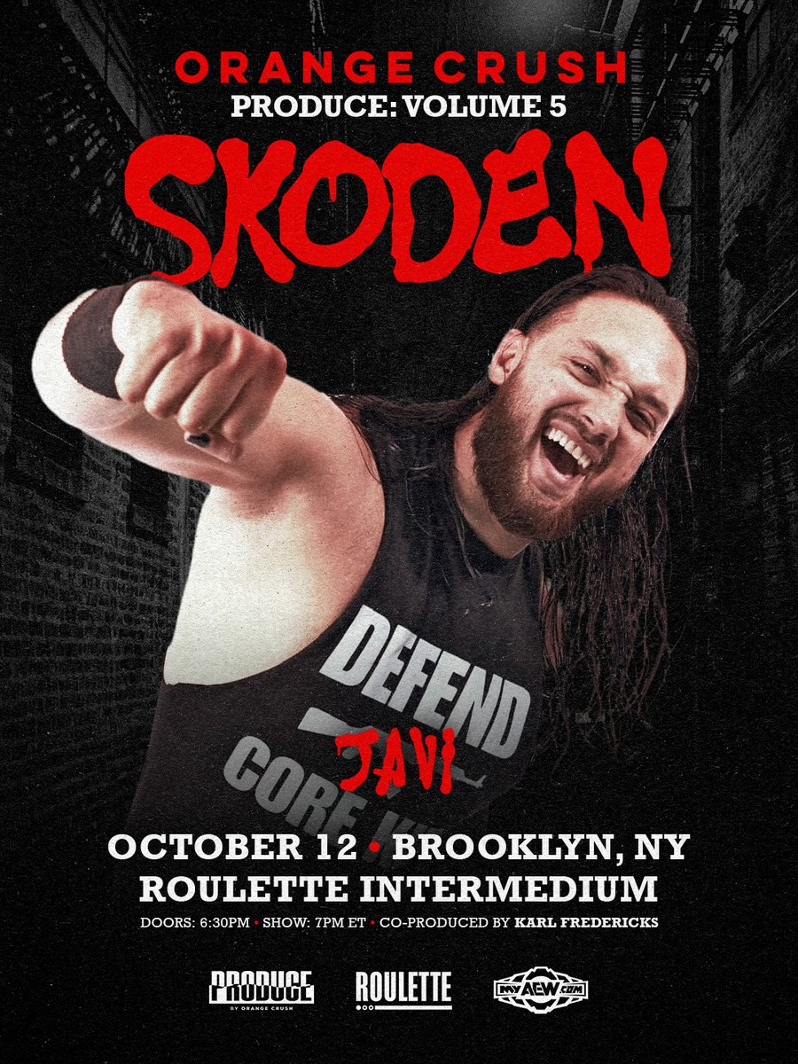 PRODUCENYC's tweet photo. PRODUCE Vol. 5: Skoden celebrates Indigenous People's Day in Brooklyn on Oct. 12!

Join us as we celebrate the intersection of professional wrestling and culture at the Roulette Intermedium in this co-curated card with Karl Fredericks.

🎟️ TIX: https://t.co/y5Cs6tPqod https://t.co/IiDxUsH5N5