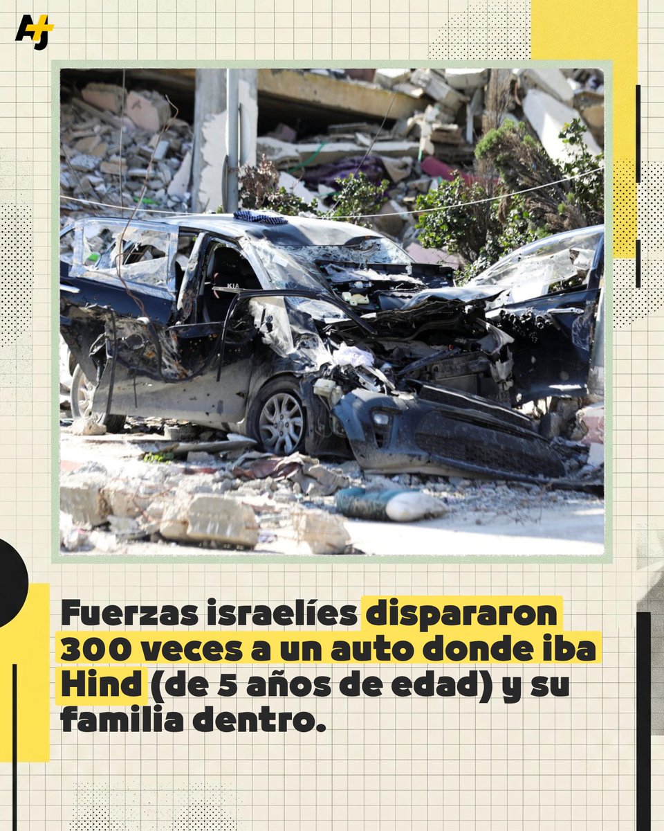 ajplusespanol's tweet photo. A dos años del as*sinato de la pequeña de 5 años, Hind Rajab, el ejército israelí ha confirmado, por primera vez, que disparó contra el vehículo en el que viajaba la niña y su familia. https://t.co/unkwTVPljK