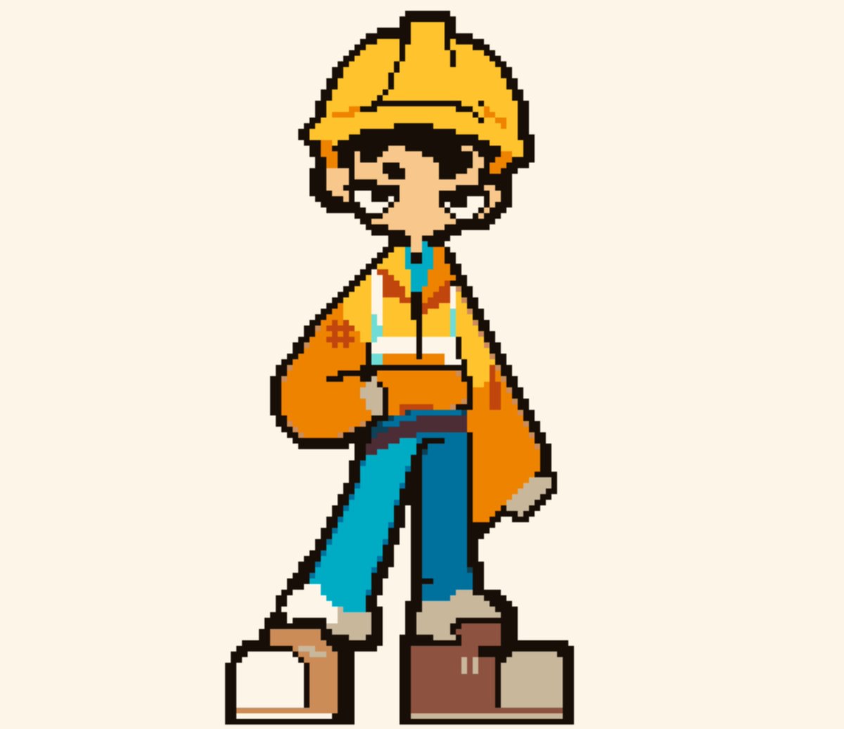 Fishkiart's tweet photo. Construction worker
#pixelart #ドット絵 https://t.co/pWwQAt32I0