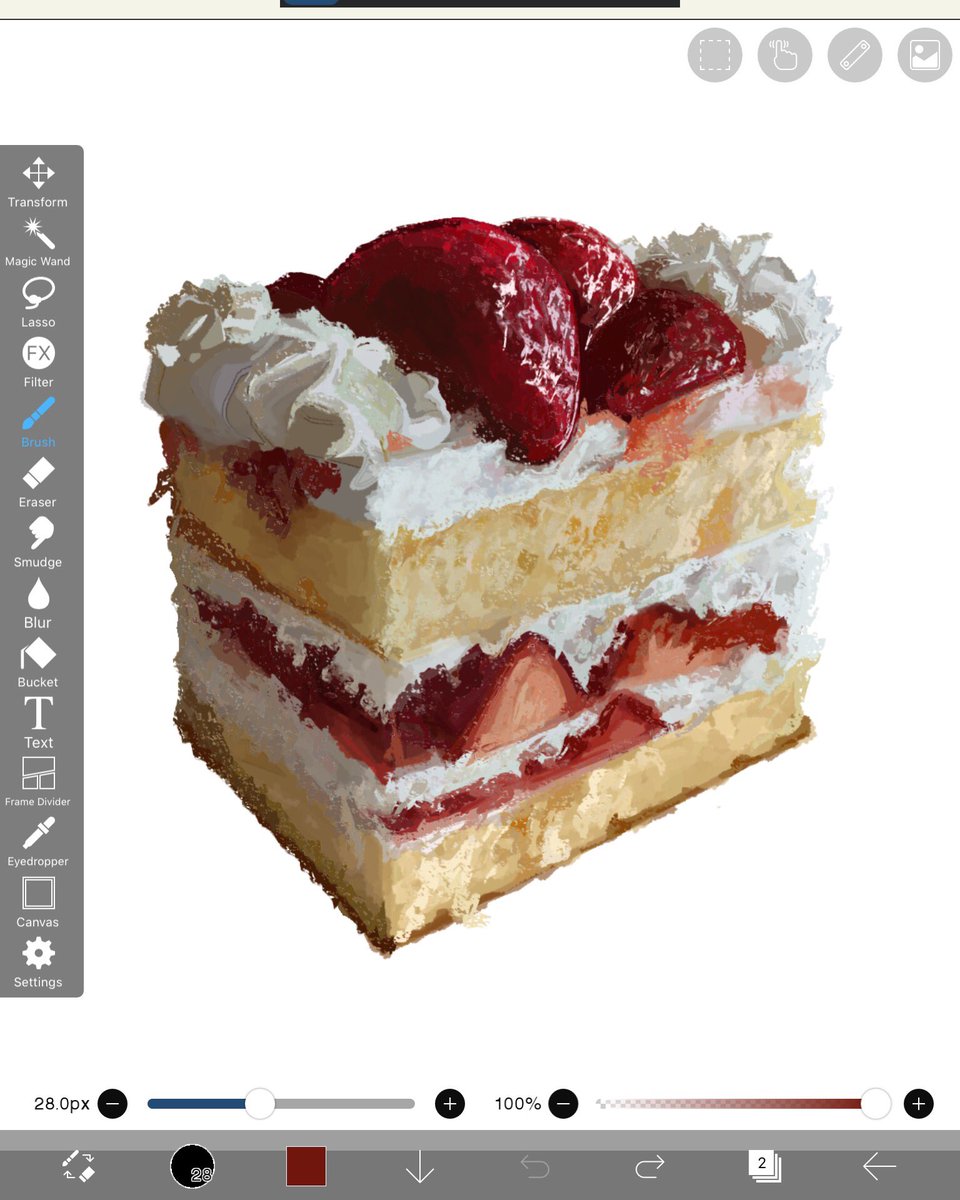 hopestudio__'s tweet photo. Drawing cake 🥄 https://t.co/WtQFHSvTFN