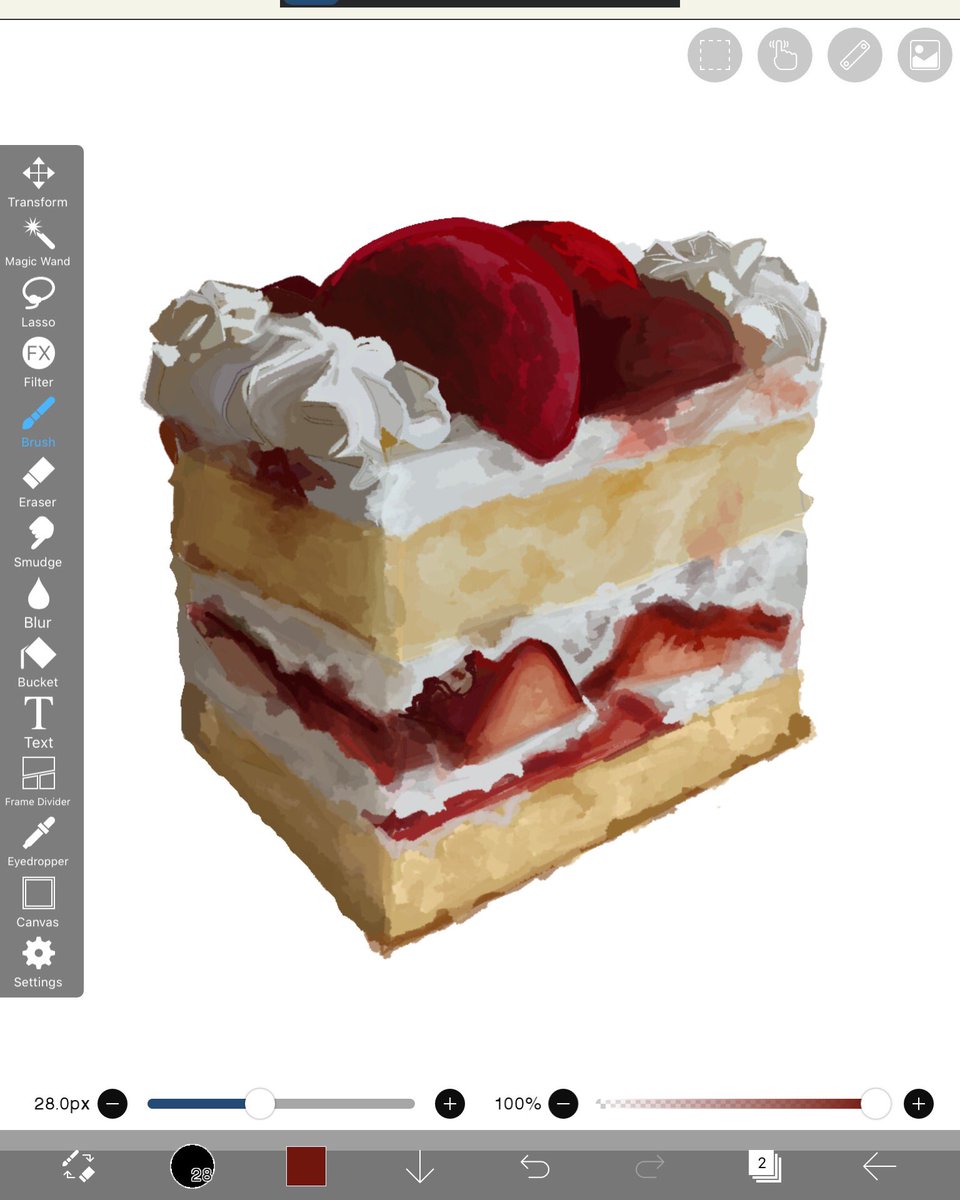 hopestudio__'s tweet photo. Drawing cake 🥄 https://t.co/WtQFHSvTFN