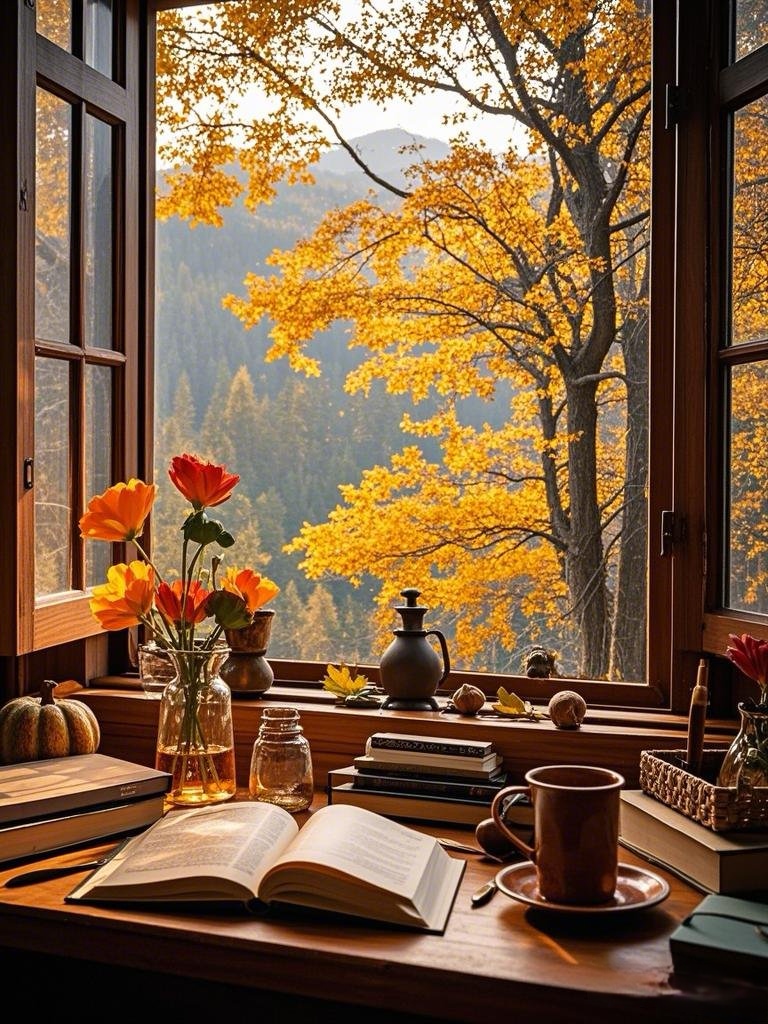 qtipdm's tweet photo. The first autumn breeze just swept in, bringing the cozy scent of maple leaves and warm apple cider. Perfect weekend for a walk and a pumpkin latte! https://t.co/7DvSmOmNOI