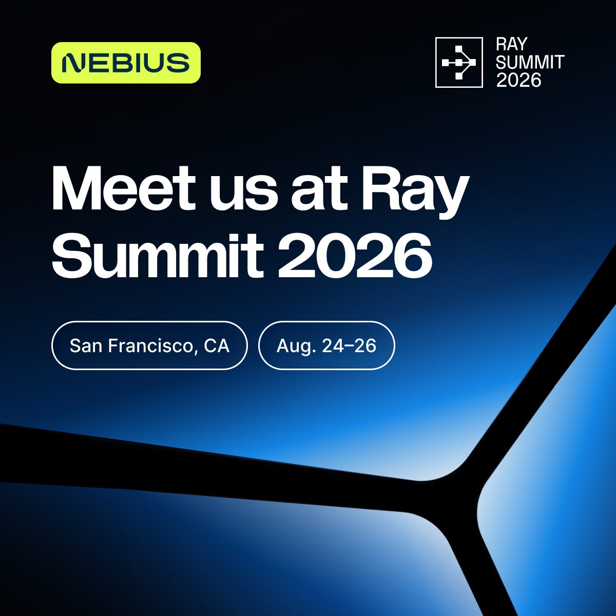nebiusai's tweet photo. Before Ray Summit kicks off, drinks are on us.  

Nebius + @LangChain are hosting an SF happy hour for people shipping models to production. No agenda. No slides. Just a preview of @hanrui_w’s lightning talk. 

Only 20 spots left: https://t.co/88ERmGsbka https://t.co/EurjYGXg08