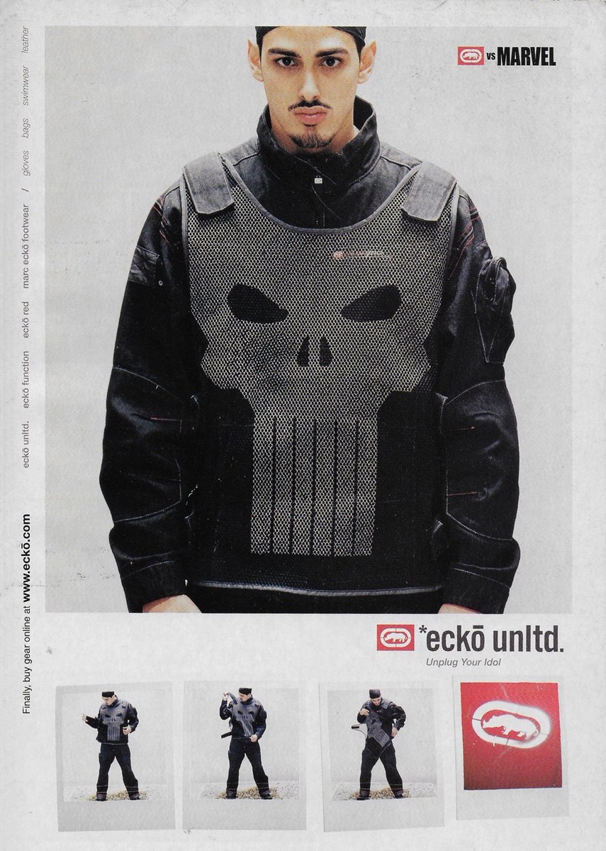 HardestFitPics's tweet photo. Ecko x Marvel punisher jacket (2002) https://t.co/NF8aMxVDRm