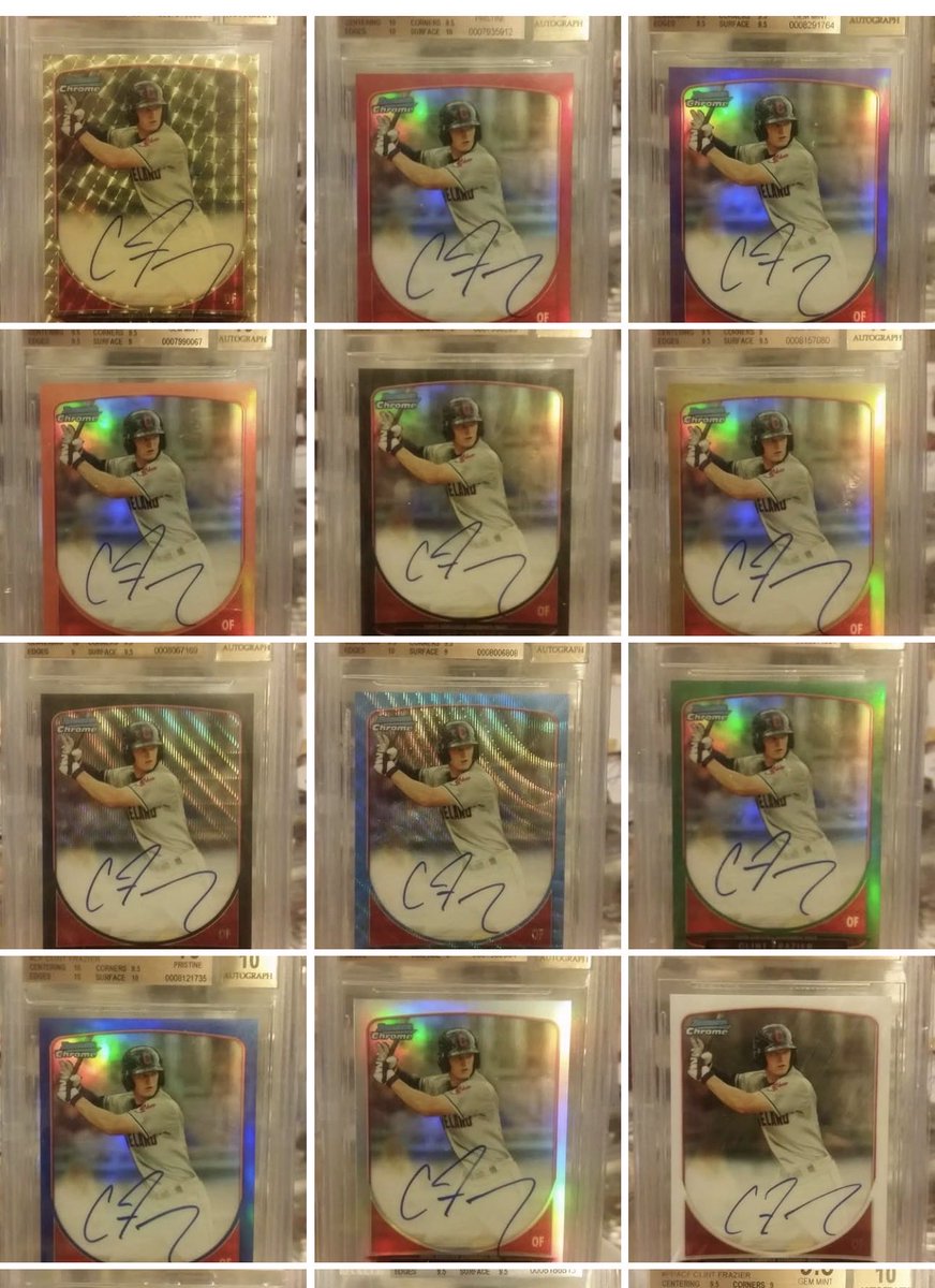 usarmymp02's tweet photo. @clintfrazier I used to have the entire 2013 Bowman Chrome rainbow of yours!!!  They were all graded 9.5/10 or better all autos!!  Sold several to a guy in NY!! https://t.co/Uio5fP9HBd