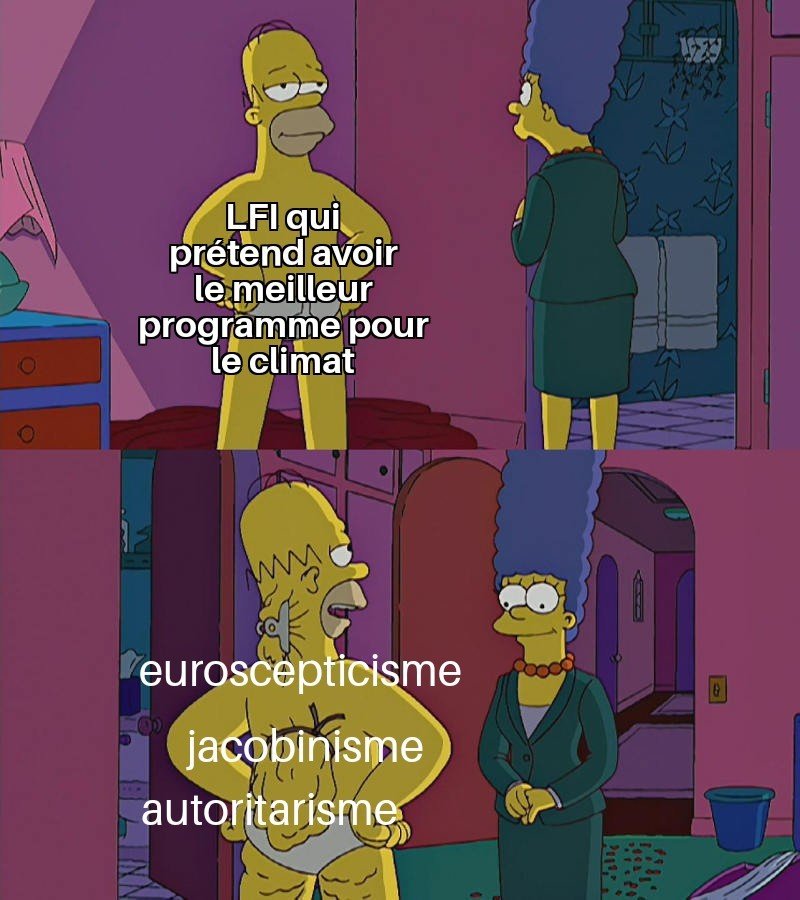 MemeEurope's tweet photo. Et après il y a des Insoumis qui s'étonnent que les écolos leur mangent pas dans la main 🤷 https://t.co/5kMPkE2rUw