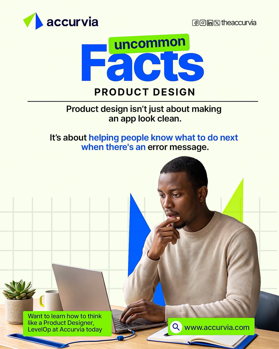 theaccurvia's tweet photo. A good product designer doesnโt just design for when things go RIGHT.
They also design for the moment you make a mistake like wrong password.
Sounds like you or what you'd like to do?
LevelOp at Accurvia today!
#productdesigner #productdesigning #accurviatech #techdesign https://t.co/LhhbjnwXHV
