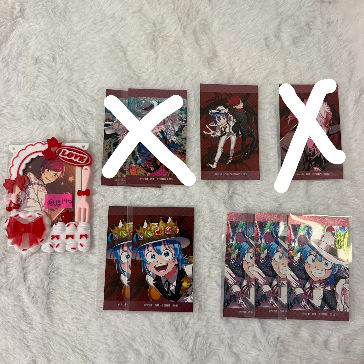 Jgl9Q's tweet photo. 【交換・譲渡】魔入りました！入間くん if Episode of 魔フィア if魔 キャラカード コミケ 夏コミ C108 アフコミ

求:ロビン＆カルエゴ

譲:画像参照

求は定価にて買取も求めております https://t.co/IumUdx5Y80