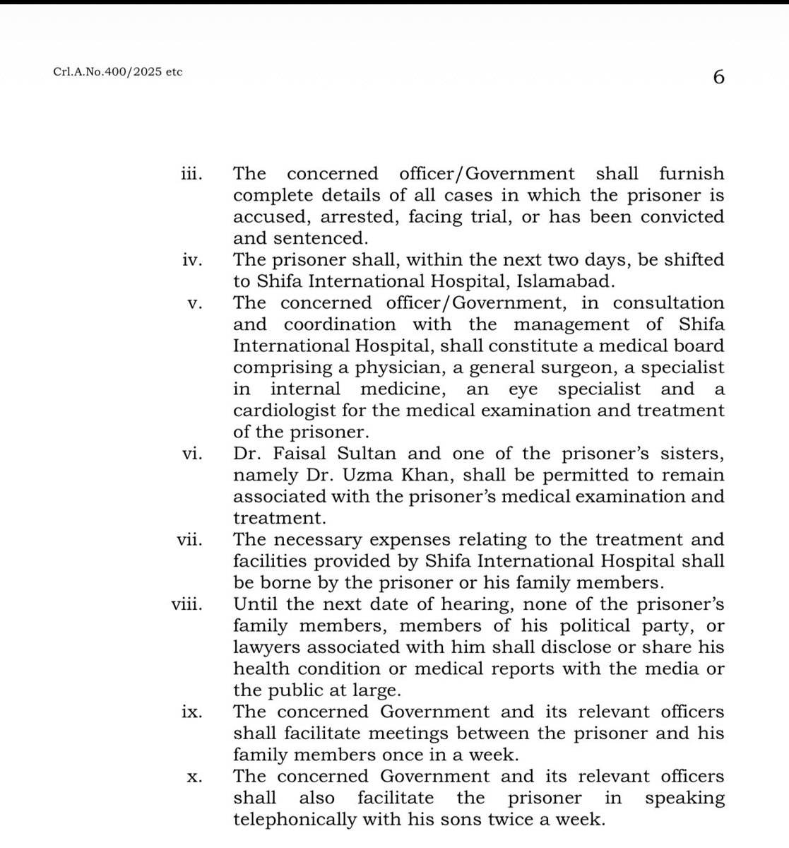 zainabstan's tweet photo. Last few hours remaining in the Supreme Court’s “within the next two days” deadline to move Imran Khan to hospital. Let there be no mistake: this is a test of whether the SC’s orders and rule of law mean anything at all in Pakistan. Hoping for a departure from recent history: https://t.co/ErSfgbxgQB