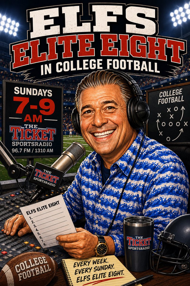 iamelf's tweet photo. 🏈🏈🏈🏈🏈Yes indeed!! It’s about that time for College Football!! Coming up this Sunday morning at 7:55am it’s the season debut of ELFS ELITE EIGHT in College Football @dfwticket 😎🏈🏈😎🏈😎🏈😎🏈 https://t.co/PmzHm9Wxd3