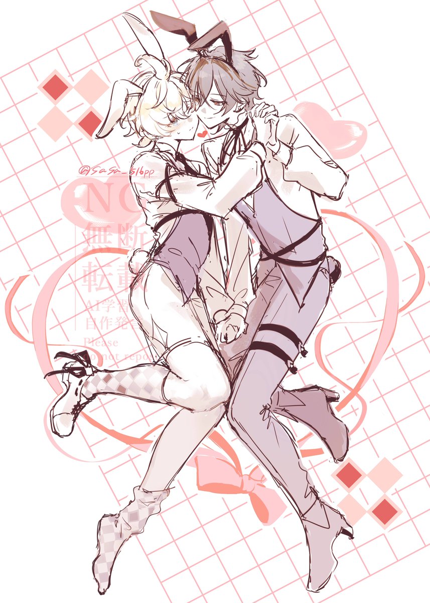 sasa_516pp's tweet photo. バニーの日🐰間に合わなそうなので供養
※ロエミカ https://t.co/Z5Zj5KqY00