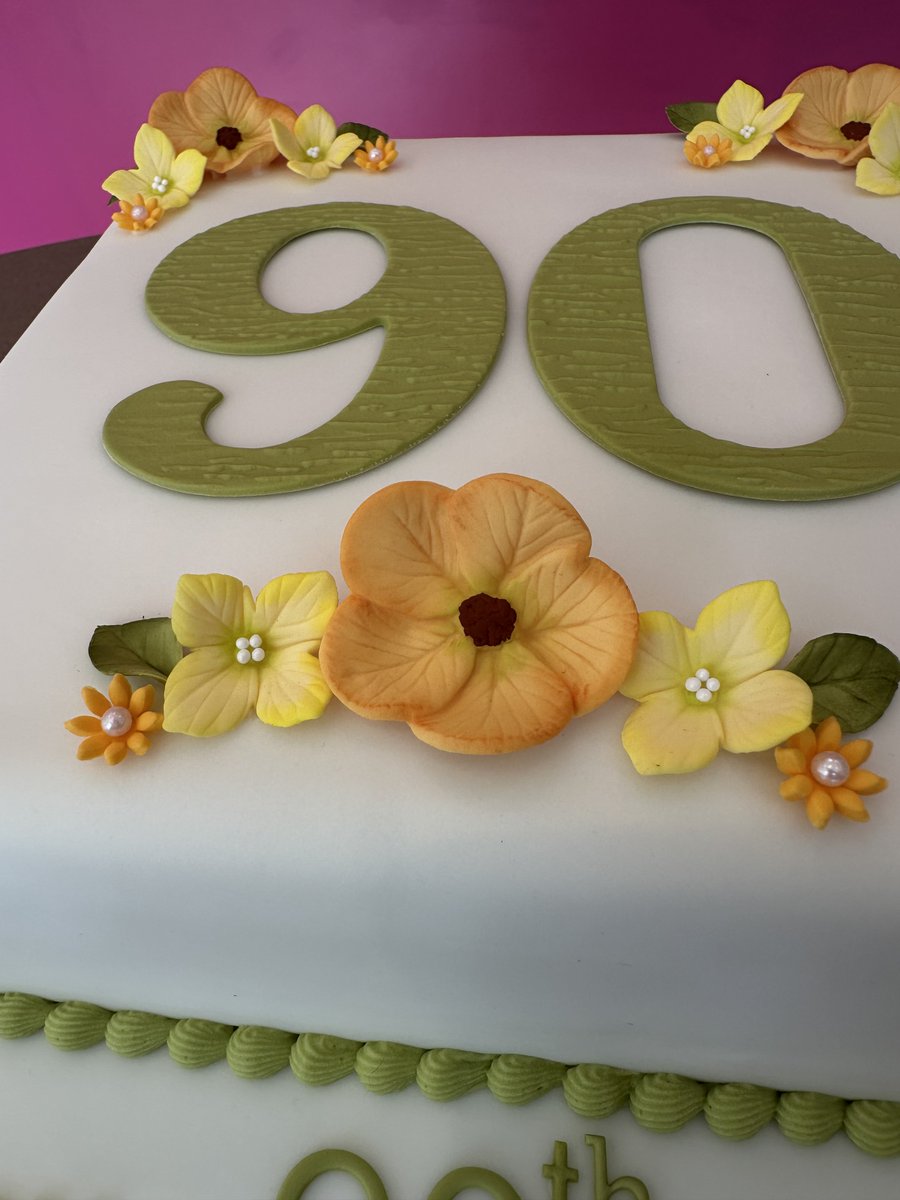 LouBcakes's tweet photo. #90th #birthday #cake for MIL. Rich #fruit cake with #fondant & #marzipan with sugar flowers in her favourite colours. #cakedecorating https://t.co/kiuUhqBzYw
