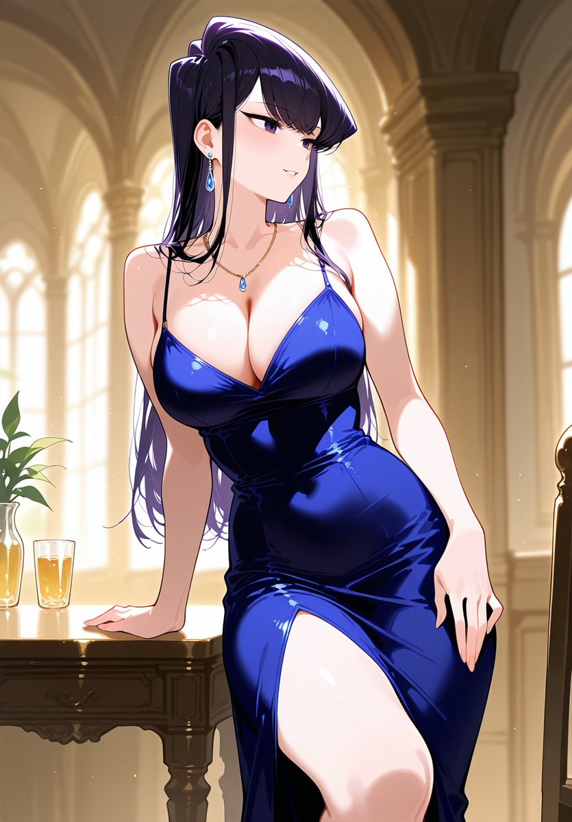 IAngelVX's tweet photo. "Evening blue" 💙✨
#KomiSan #KomiCantCommunicate #EveningDress #Elegant #KomiFanart #BlueSilk https://t.co/4bj2N2k5W6