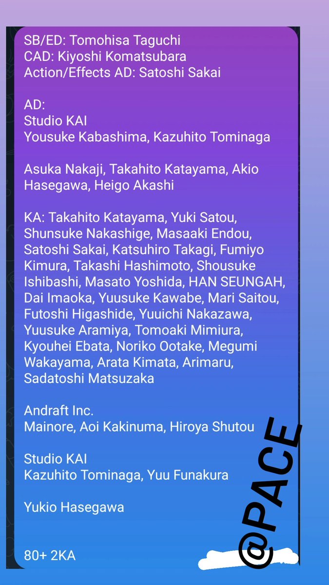 PacemanOP's tweet photo. BLEACH TYBW FINAL ARC EP 45 FULL STAFF

#Bleach 

FYI BEST EP OF FINAL FOUR AND ONE OF THE BEST EP FOR WHOLE TYBW https://t.co/oqGSTA60pE
