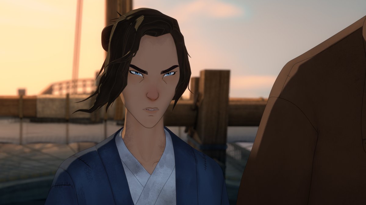 NetflixES's tweet photo. Mizu viene a por Londres. 'Samurai de ojos azules', temporada 2 llega en enero de 2027. https://t.co/4huCFZ2pLC