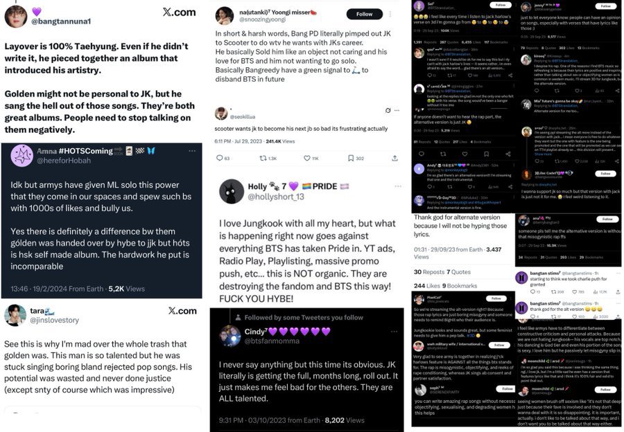 EternalAriKoo's tweet photo. Since ARMY has selective amnesia, I want every Jungkook fan who genuinely loves and supports him to go through this thread. It documents how Jungkook has been mistreated, boycotted, targeted,&amp; treated as the fandom’s punching bag from his debut to 2024. https://t.co/HzYtVqspb7
