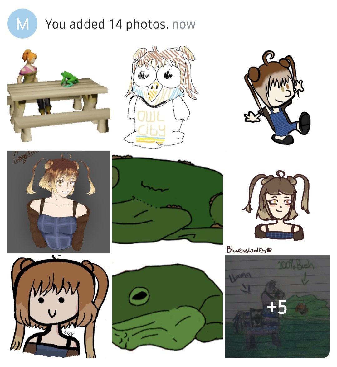 casey8x8's tweet photo. Fancy picture frame full of:
❌️ family pictures
✔️ fanart from viewers https://t.co/6ldCaZgRlL