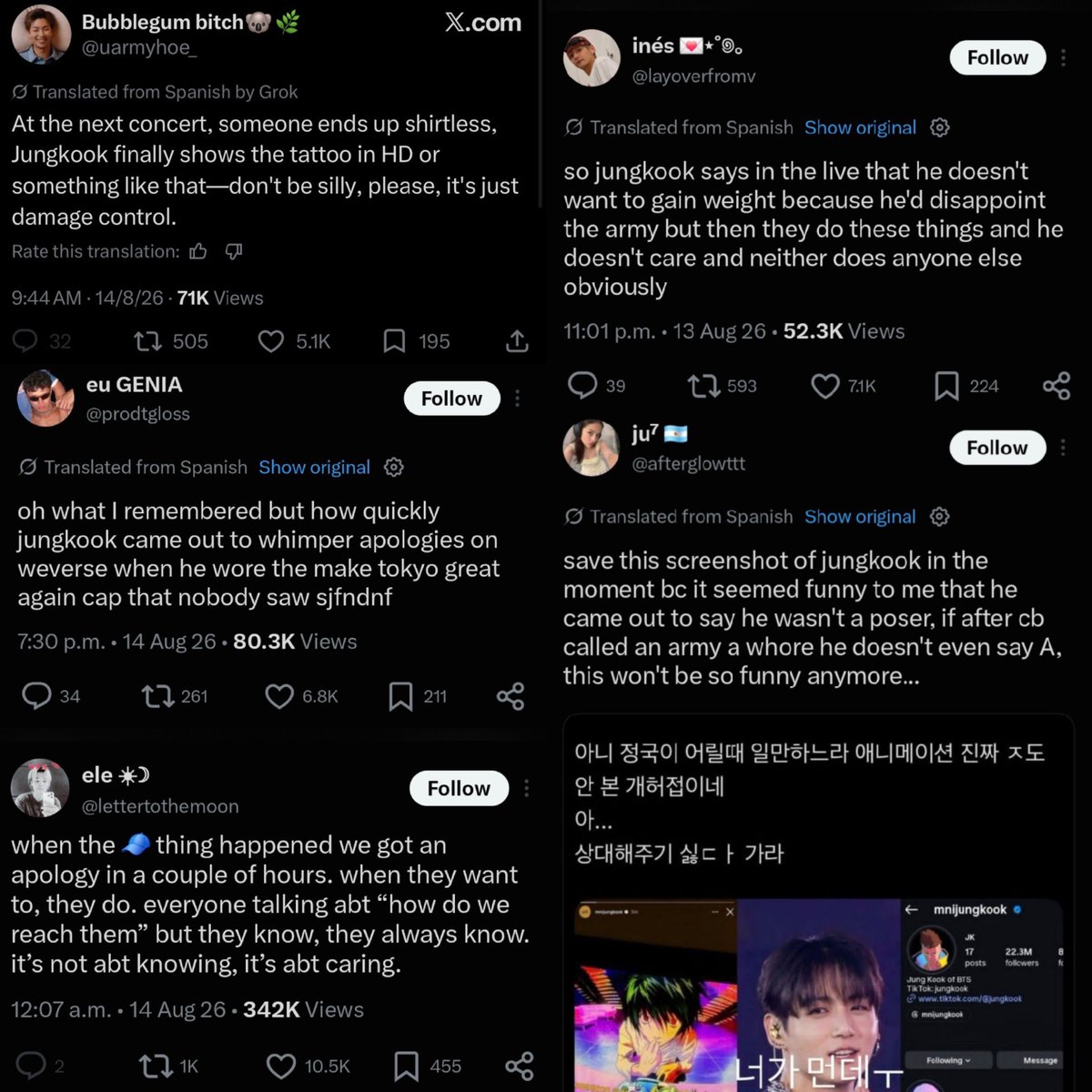 EternalAriKoo's tweet photo. Since ARMY has selective amnesia, I want every Jungkook fan who genuinely loves and supports him to go through this thread. It documents how Jungkook has been mistreated, boycotted, targeted,&amp; treated as the fandom’s punching bag from his debut to 2024. https://t.co/HzYtVqspb7