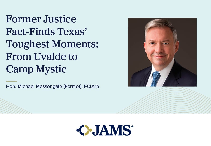JAMSADR's tweet photo. Hon. Michael Massengale (Former), FCIArb, was chosen by the Texas legislature to do a similar report on the flooding disaster at Camp Mystic.  https://t.co/BK3JoInS0K https://t.co/ju4sY2rh6S