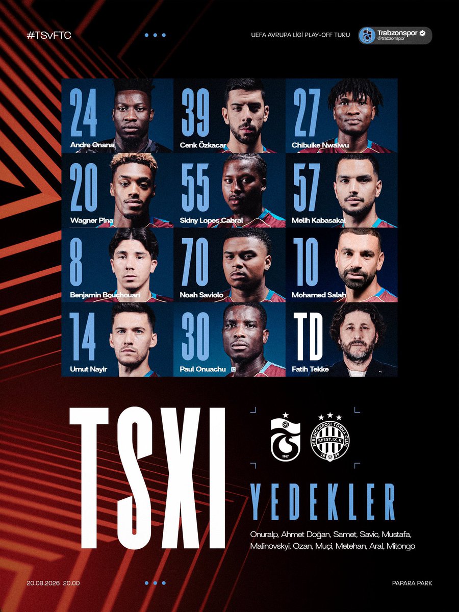 TrabzonInter's tweet photo. Our starting XI ❤️💙 https://t.co/P0HWUjSvYq